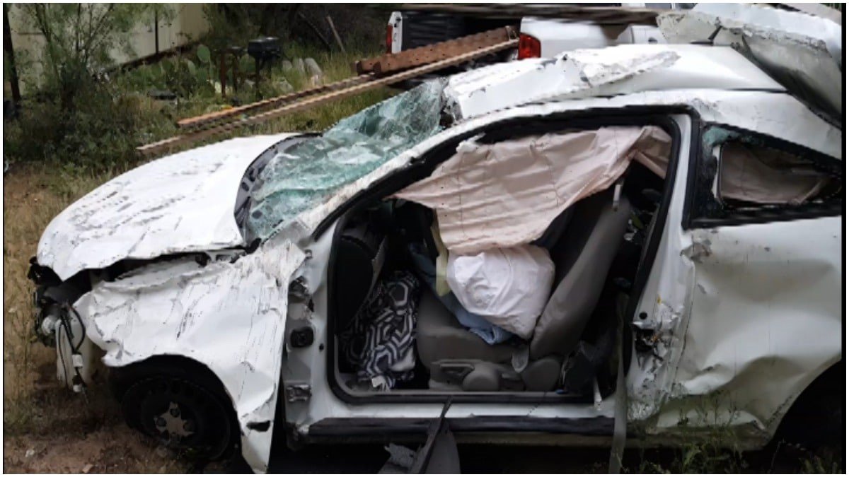 Johanna wrecked car